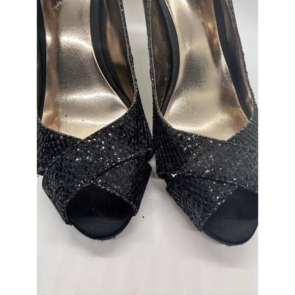 Alfani Black Sparkle Heels Women Size 9M Heels Party Prom Dance Stilleto - Picture 2 of 8